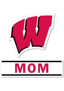 Wisconsin Badgers 3 Inch Mom Auto Decal - Red
