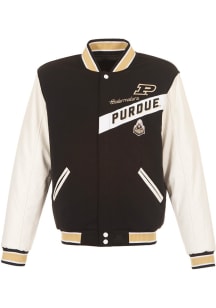 Mens Purdue Boilermakers Reversible Two-Tone Heavyweight Jacket - Black