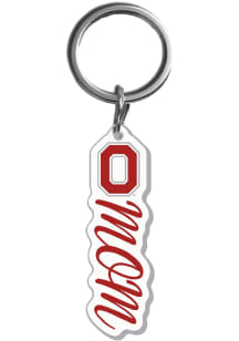 Ohio State Buckeyes Mom Acrylic Keychain - Red