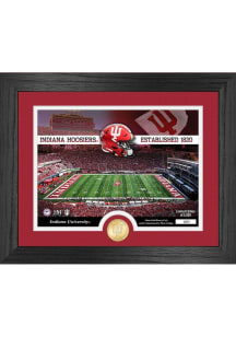 Indiana Hoosiers 13x16 Bronze Coin Stadium Picture Frame - Crimson