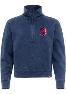 St Louis City SC Womens Blue Iggy Qtr Zip