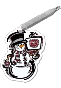 Missouri State Bears Justin Patten Snowman Ornament - Maroon