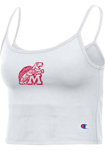 Champion Maryland Terrapins Womens White Scoop Cami Tank Top