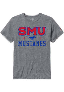 SMU Mustangs Grey All American Oversized Number One Short Sleeve T Shirt