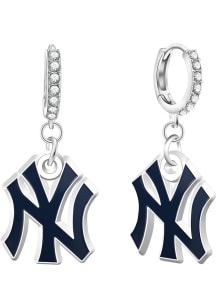 New York Yankees Rhinestone Bar Womens Earrings
