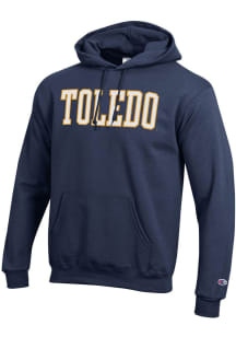 Champion Toledo Rockets Mens Navy Blue Straight Powerblend Long Sleeve Hoodie
