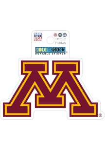 Minnesota Golden Gophers Wordmark 3in Durable Stickers - Maroon