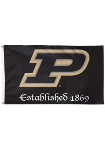 Purdue Boilermakers Established 3x5 Silk Screen Grommet Flag - Black