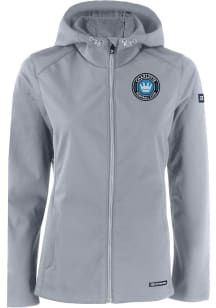 Cutter and Buck Charlotte FC Womens Grey Evoke Light Weight Jacket