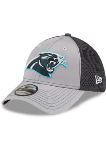 New Era Carolina Panthers Mens Silver Grayed Out Neo 39THIRTY Flex Hat