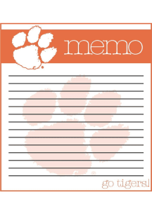 Clemson Tigers Small Memo Notepad
