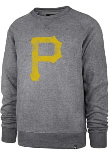 47 Pittsburgh Pirates Mens Anthracite Primary Logo Match Long Sleeve Fashion Sweatshirt