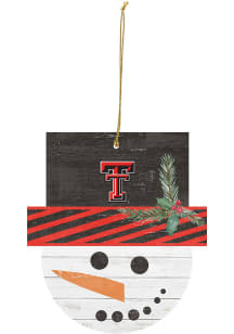 Texas Tech Red Raiders Snowman Ornament - Red