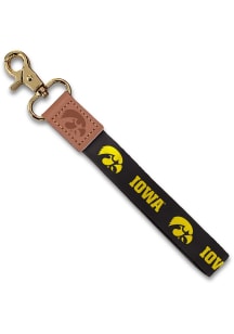Jardine Iowa Hawkeyes Wristlet Keychain W/Custom Strap Lanyard - Black