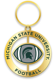 Michigan State Spartans Football Spinner Keychain - Green