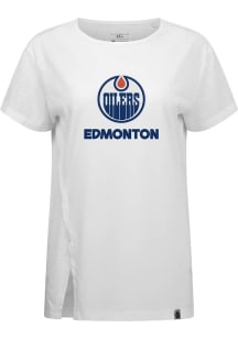 Levelwear Edmonton Oilers Womens White Influx Home Turf Short Sleeve T-Shirt