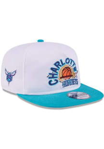 New Era Charlotte Hornets White Hardwood Classic Golfer Mens Snapback Hat