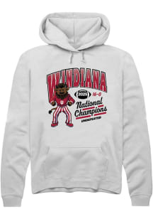 Summit Sportswear Indiana Hoosiers Mens White WINDIANA Arch 2025 National Champions Long Sleeve Ho..