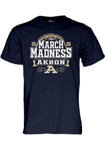 Blue 84 Akron Zips Navy Blue 2026 NCAA Men's Basketball March Madness Bound Short Sleeve T Shirt