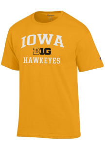 Champion Iowa Hawkeyes Gold Big Ten Jersey Short Sleeve T Shirt