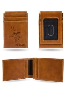 Minnesota Vikings #1 Dad Laser Engraved Mens Bifold Wallet