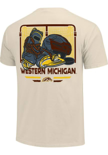 Western Michigan Broncos White Hockey Gear Stacked Short Sleeve T Shirt