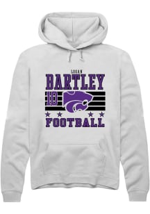 Logan Bartley K-State Wildcats Mens White Football NIL Striped Player Hood
