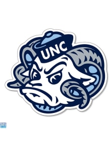 North Carolina Tar Heels 3 Inch Mascot Head Auto Decal - White