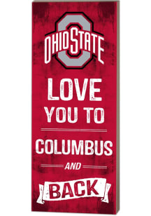 Ohio State Buckeyes 18x7 Love You To... And Back Wall Art - Red