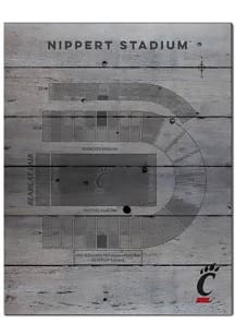 KH Sports Fan Cincinnati Bearcats 16x20 Seating Chart Sign - Grey