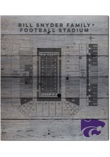 KH Sports Fan K-State Wildcats 16x20 Seating Chart Sign - Grey