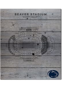 KH Sports Fan Penn State Nittany Lions 16x20 Seating Chart Sign - Grey