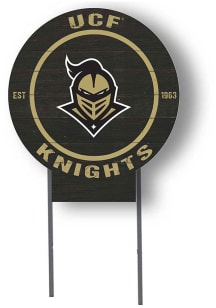 UCF Knights KH Sports Fan 20x20 Color Logo Circle Yard Sign - Black