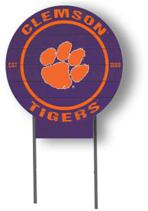 Clemson Tigers KH Sports Fan 20x20 Color Logo Circle Yard Sign - Orange