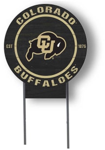 Colorado Buffaloes KH Sports Fan 20x20 Color Logo Circle Yard Sign - Silver