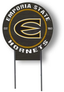 Emporia State Hornets KH Sports Fan 20x20 Color Logo Circle Yard Sign - Gold