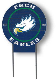 Florida Gulf Coast Eagles KH Sports Fan 20x20 Color Logo Circle Yard Sign - Green