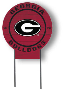 Georgia Bulldogs KH Sports Fan 20x20 Color Logo Circle Yard Sign - Red