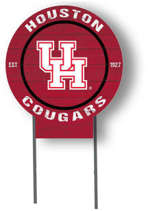 Houston Cougars KH Sports Fan 20x20 Color Logo Circle Yard Sign - Red