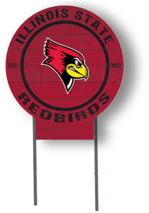 Illinois State Redbirds KH Sports Fan 20x20 Color Logo Circle Yard Sign - Red