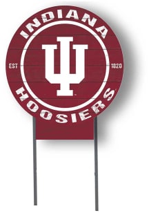Indiana Hoosiers KH Sports Fan 20x20 Color Logo Circle Yard Sign - Red