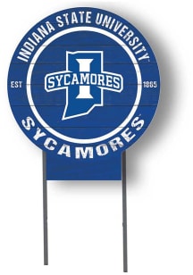 Indiana State Sycamores KH Sports Fan 20x20 Color Logo Circle Yard Sign - Blue