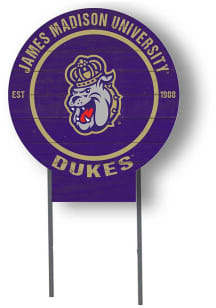 James Madison Dukes KH Sports Fan 20x20 Color Logo Circle Yard Sign - Purple