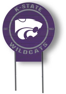 K-State Wildcats KH Sports Fan 20x20 Color Logo Circle Yard Sign - Purple