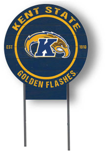 Kent State Golden Flashes KH Sports Fan 20x20 Color Logo Circle Yard Sign - Navy Blue