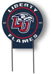 Liberty Flames KH Sports Fan 20x20 Color Logo Circle Yard Sign - Red