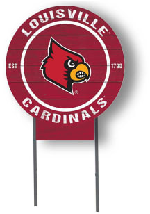 Louisville Cardinals KH Sports Fan 20x20 Color Logo Circle Yard Sign - Red
