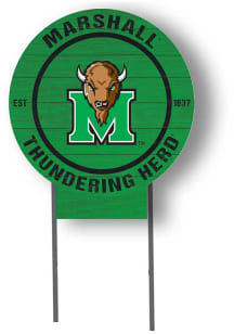 Marshall Thundering Herd KH Sports Fan 20x20 Color Logo Circle Yard Sign - Green