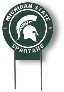 Michigan State Spartans KH Sports Fan 20x20 Color Logo Circle Yard Sign - Green