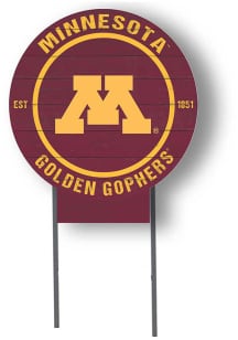 Minnesota Golden Gophers KH Sports Fan 20x20 Color Logo Circle Yard Sign - Red